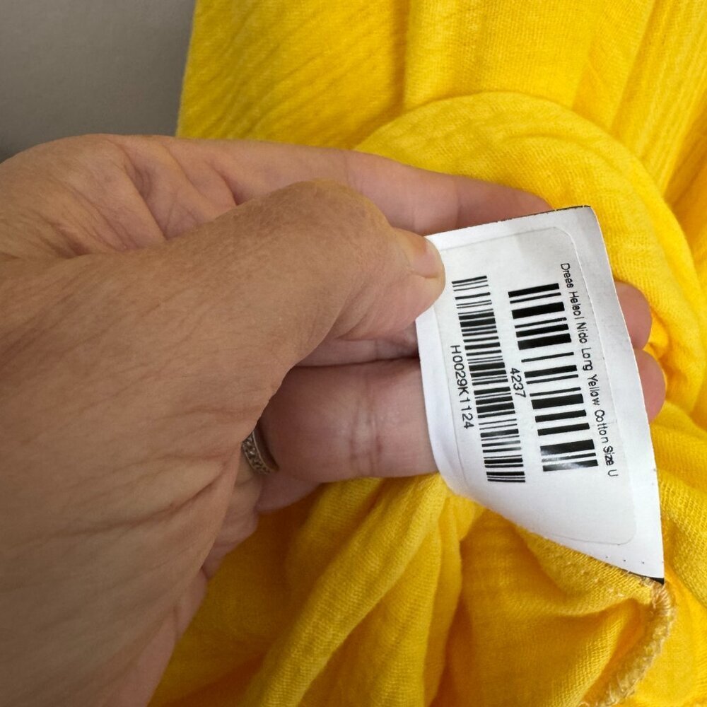HELSOL x Eclectic Array Yellow Cotton Maxi Dress – One Size - Picture 4 of 5